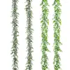 Fleurs décoratives 2pcs 6ft Faux Eucalyptus Garland Plant Vins artificiels suspendues Feuilles de la verdure pour le décor de la maison de mariage