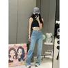 Women's Jeans designer Brand Original Label 2024 Summer New Small Fragrant Style Towel Embroidered Straight Tube Loose and Slim Wide Leg for Women 87857 LOFB