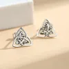 Eudora 925 Sterling Silver Celtics Węzeł Trójkąt Trójkątne kolczyki dla kobiet dziewczyny