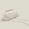 Mode handgefertigte Party weiße Perlen Geldbeutel Perle Clutch Bag handgefertigt Diamant Luxus -Pailletten Ladies Evening 240430