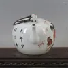 Bottles Chinese Famille Rose Porcelain Qing Tongzhi Lions Design Teapot 5.20 Inch