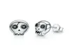 Vintage Real 925 Serling Silver Black Cz Crkull Design Charm Boucles d'oreilles Cool Jewelry96946927835011