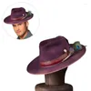 Берец шерстяная ковбойская шляпа для мужчин для взрослых выступлений тематическая вечеринка Маскарады наряжать костюм ролевой