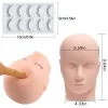 Cílios cílios Treinamento prática de treino de manequim 1 PCS Cosmetologia de borracha Mannequin Doll Face Head para cílios Prática de massagem de maquiagem