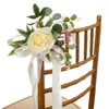 Fleurs décoratives Silk Aspect réaliste chaise de mariage de retour pour la fête décoration décoration artificielle fleur large application non toxique