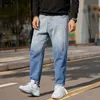 Jeans de pierna ancha de gradiente para hombres de talla