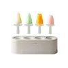 Home Popsicle Mold Set 4 stuks zelfgemaakte siliconenmaker Easy release Ice Cream Molds Herbruikbare keuken Diy Pop 240508