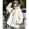 Kurtki damskie Spring Autumn Winterproof Trend moda Trend na zewnątrz Podróż na zewnątrz luźne zamek z kapturem Zwyciężony płaszcz wierzchołkowy pary modele pary