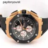 Designer Audemar Pigue Watch Royal Oak Apf Factory Offshore Automático 44mm 18krose 26401.ro.oo.a002.ca.01