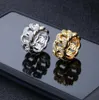 HipHop Rings Jewelry Luxury Exquisite Gold Silver Plated Style Copper Cluster Rings Grade Quality Glaring Zircon Finger Rin8482171