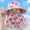Breda randen hattar UV -skydd Solhatt andas med jakt på öronflik fiske mössa Fritid utomhus kvinnor