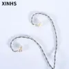 Earphones 4 Cores Graphene Alloy Sier Plated Wire Mmcx 0.78mm 2 Pin Replacement Headphones Cable Audio Upgrade Cable