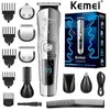 Rashovers elettrici Kemei originale All in One Hair Trimmer for Men Face Beard Kit di toelettatura Capelli per capelli Electric Tackal Machine Waterproof T240507