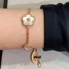 Fashion Charm Bracelets Plum Blossom Necklace Female White Plating Rose Gold Seven Star Ladybug Necklace Bracelet Ring Color Preservation