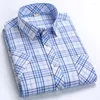 Herren Polos Plaid Kurzarm Shirts für Mann Cotton England Preppy Classic Checked Summer Mode Kleidung Geschäftsmann Casual Casual