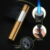 Vente chaude nouvelle torche à jet briquet briquet-butane en métal cigarette gaz cigare lighters lighters windproof