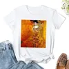 Polos femininos Lady in Gold: Gustav Klimt 1912 T-shirt de impressão de pintura de alta definição