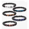 Strand Vulcanic Tiger Eye Obsidian Set Bracelet para homens e mulheres moda moda de jóias artesanais Presente de joias