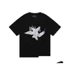 Heren T-shirts 23SS T Shirts Hip Hop Streetwear Katoen Brief Bloemprint Oversized Causla T-Shrit voor mannen Women Tops T-stukken Druppel Otxle