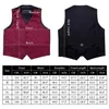 Designer Mens Classic Black Paisley Jacquard Folral Silk Waistcoat Vesten zakdoek Tie Vest Suit Pack Square Set Barrywang 240507