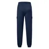 Women's Pants Sport Solid Color High Waist Slanted Pocket Elastic Leisure Yoga Bound Feet Cropped Ankle-Length Trousers
