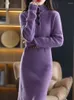 Robes décontractées automne 2024 robe jupe en tricot en laine pure de femme
