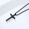 Colliers pendants Collier de croix en acier titane simple