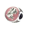 Adatta ai braccialetti di Charms 2018 Nuovi perle incantesimi di smalto rosa bubblegum originale 925 gioielli fai -da -te in argento sterling per donne che producono W4650105