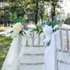 Fleurs décoratives Silk Aspect réaliste chaise de mariage de retour pour la fête décoration décoration artificielle fleur large application non toxique