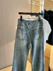 2023 Designer Dames jeans vrouwelijke retro designer jeans jas jas jas jas Milan Runway Designer jurk casual lange mouwen top kledingpak b16