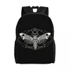 Backpack Skulls And Roses For Women Men School College Students Bookbag Fits 15 Inch Laptop Gothic Moth Bags