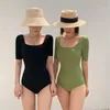 Korea Sexy Mesh Cut Hollow Out High Taille Swimsuit Lady Monokini One Piece Swimwear Women Swim Bath Suit 240508