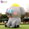 6mH (20 Fuß) aufblasbare Tiermodelle in die Luftfantierung von Elefanten -Cartoon -Elefantencharakter mit Luftgebläse für Party -Outdoor -Partyereignisse