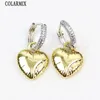 Boucles d'oreilles en peluche 5 paires 18k Gold plaqué Star Heart Forme Classic Design Long Bijoux Fode Beau cadeau 30649