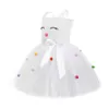 Girl's jurken Childrens Easter Rabbit Clothing Baby Girl White Rabbit Picture Jurk met Ear Bow Basket Childrens Halloween Animal Role Playing Setl240508