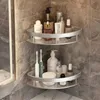 Scaffali per la doccia in chiodo da bagno ad angolo in alluminio Accessori di stoccaggio di shampoo Scaffali 240508