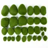 Décorations 10pcs roches artificielles avec mousse verte fausse cailloux de mousse pierre pour les jardins d'allée du patio arrangements floraux décorations