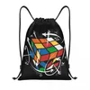 Sacchetti di spesa matematica Rubix Rubixs Cube Bulledstring Borse Donne uomini pieghevoli Sports SackPack Stackpack