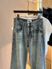 2023 Designer Dames jeans vrouwelijke retro designer jeans jas jas jas jas Milan Runway Designer jurk casual lange mouwen top kledingpak b16