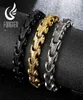 Fongten Punk Dragon Link Chain Браслет 316L из нержавеющей стали из черного золота серебряный цвет викинги модные браслеты ювелирные изделия 2106118024593