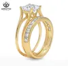 Vendre à chaud bijoux Moisanite Big Diamond Engagement Ring Fashion 14k Solid Gold Wedding Rings