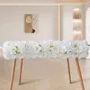 Flores decorativas White Artificial Rose Flower Table Decoração Arco de decoração adequado da sala de estar da sala de estar Arco da recepção