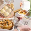 Disposable Dinnerware 1 disposable lunch box baked cake food container dessert microwave environmentally friendly snack Q240507