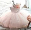 Robes de baptême Robe de douche de bébé en dentelle blanche en tulle pour célébrer le 1er anniversaire princesse fête nouveau-né le mariage Q2405071