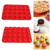 Mini Muffin Cup 24 Cavity Silicone Soap Dookies Cupcake Bakeware Pan Tray Mold Home Diy Cake Tool Mold 33 5CM X 22 5CM ZDT1 269U