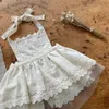 Girl's Dresses Korean style childrens clothing Spring and Autumn girls fashion lace apron baby princess lace dressL2405