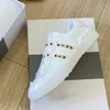 Luxe open sneakers heren dames lage lederen laarsontwerper voor een verandering zwart witte gouden schoen kalfsleer vintage platform loafers fahsion italy trainers maat 35-44