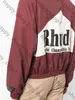 Мужская футболка дизайнерская куртка Rhude Jacket Spring осень негабаритная куртки рудеса