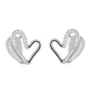 Designer sieraden Designer oorbel charme gepersonaliseerde hartvormige diamant inleg zoete meisje oorbellen eenvoudige metalen oorbel accessoires valentijnsdag cadeau