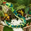 100 cm jouet en peluche de serpent vert avec lueur LED pp cottonsoft rempli animal poupée léger jeu enfant cadeau 240424